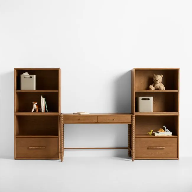 Jack 108" Hazelnut Ash Wood Kids Workspace Suite