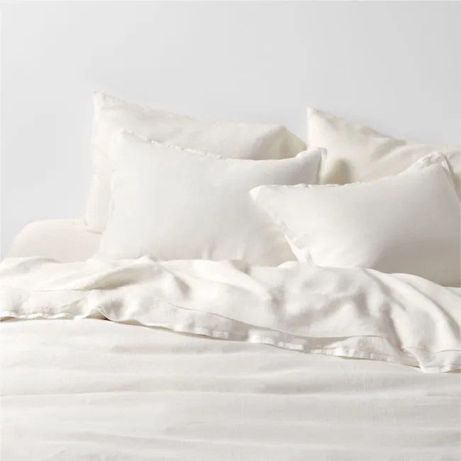 Aire Natural European Linen Pampas Ivory King Duvet Cover