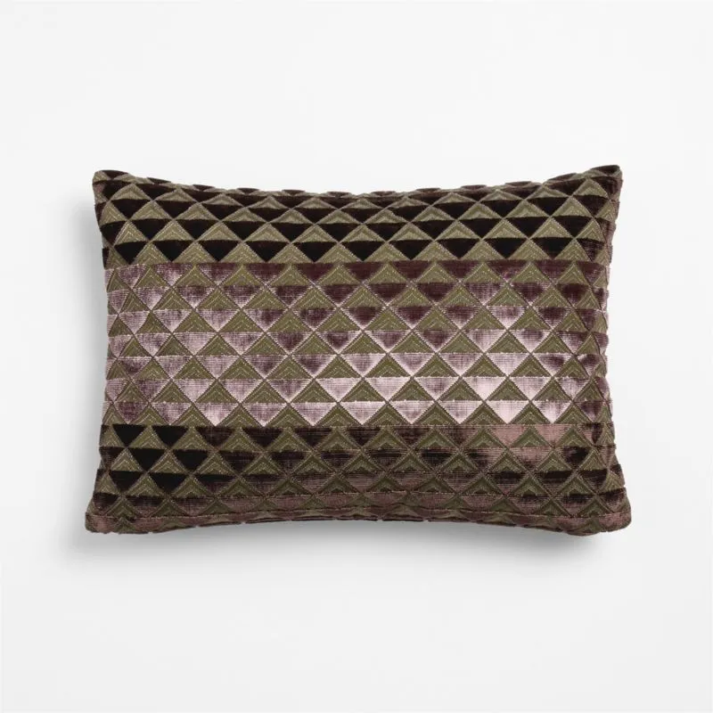 Prue 22"x15" Deep Brown Throw Pillow Cover with Feather Insert
