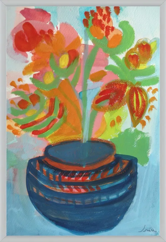 Red Flowers by Iria Fernandez Alvarez for Artfully Walls