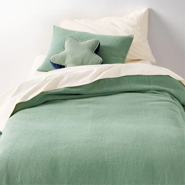 Scoop Verte Green Gauze 100% Organic Cotton Kids Full/Queen Duvet Cover