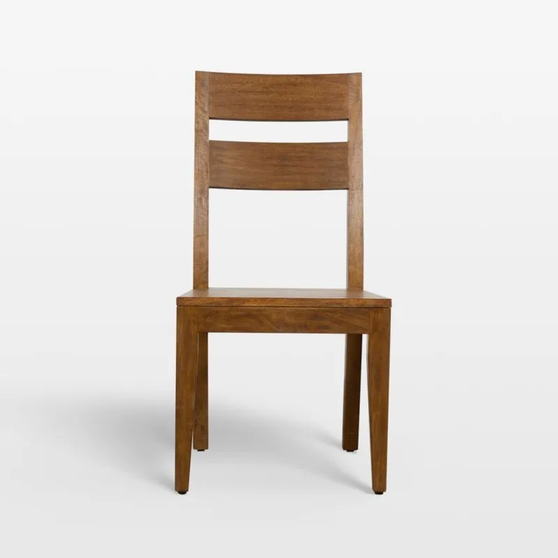 Basque Vintage Brown Solid Wood Dining Chair