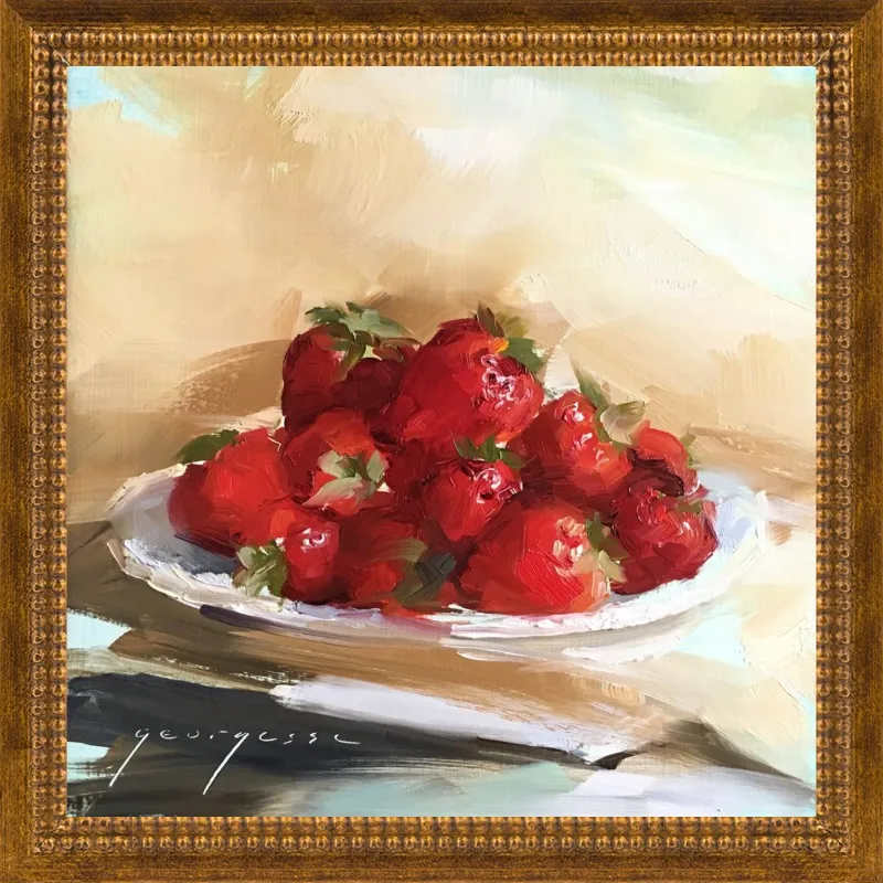 "Summer Strawberries 2" by Georgesse Gomez for Artfully Walls