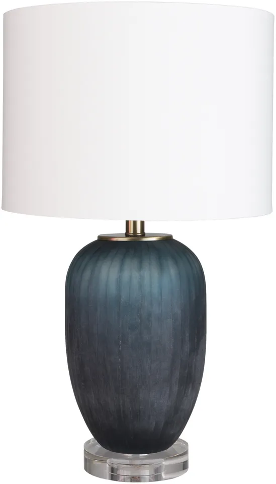 Oliver Teal Wheel Carved 25"H x 14"W x 14"D Accent Table Lamp