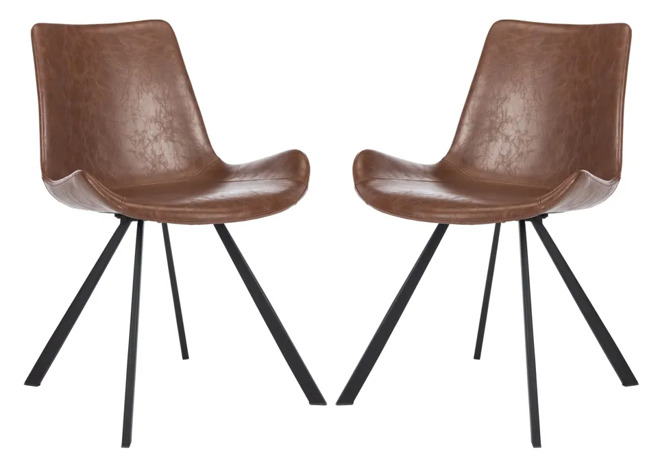 Terra Accent Chair, Set Of 2 - Light Brown / Black