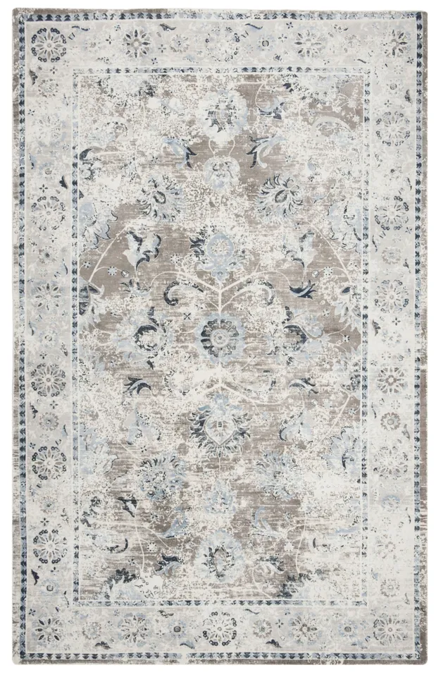 Arlo Home Woven Area Rug, MIR972H, Blue/Charcoal,  6' X 9'