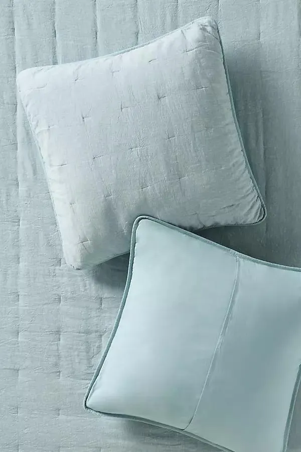 Linen Cotton Yarn Dyed Quilted Euro Sham
