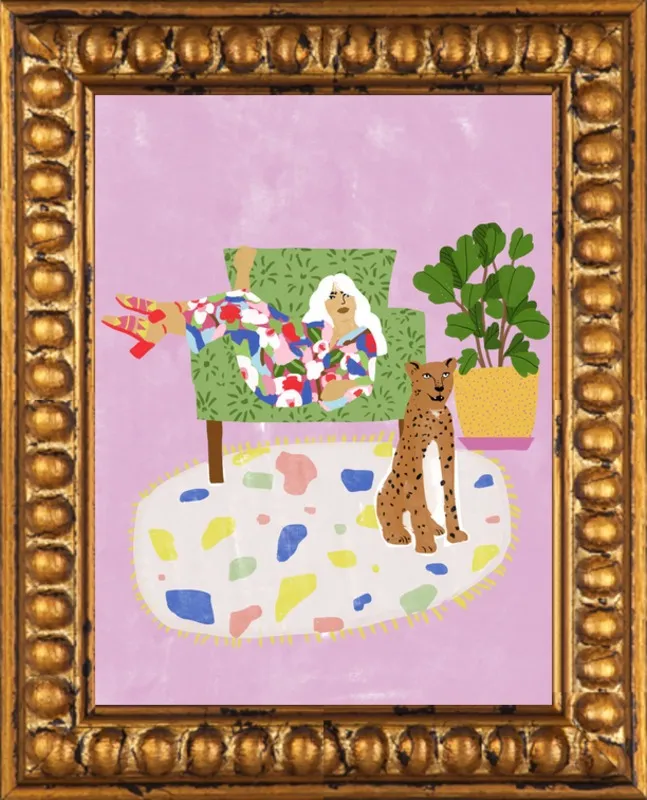 Lady and her tiger by Alja Horvat for Artfully Walls