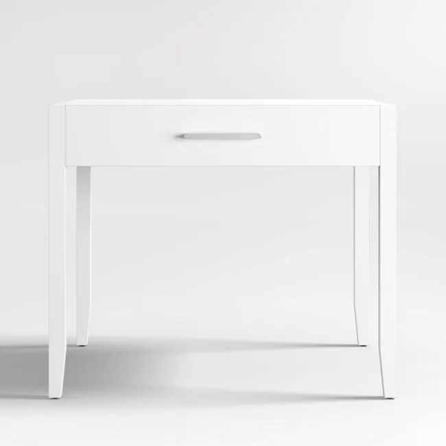 Ever Simple 36" White Wood Kids Desk with Drawer