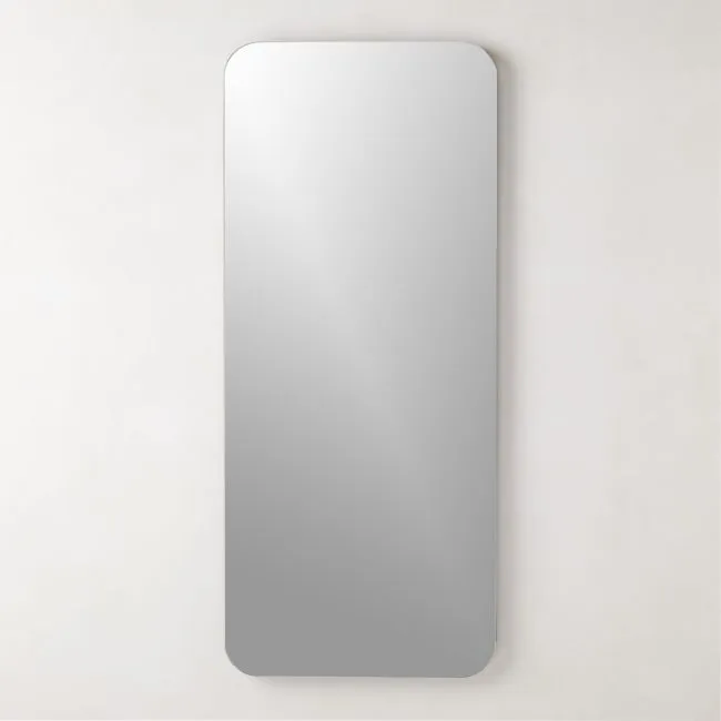Audre Blackened Brass Rectangular Wall Mirror 24"x56"