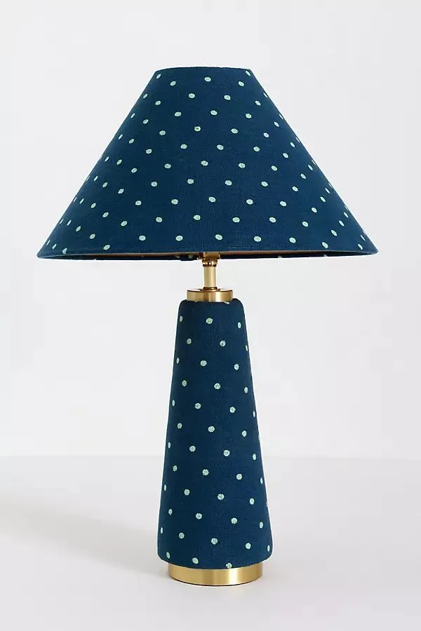 Lulu Printed Fabric Upholstered Empire Table Lamp