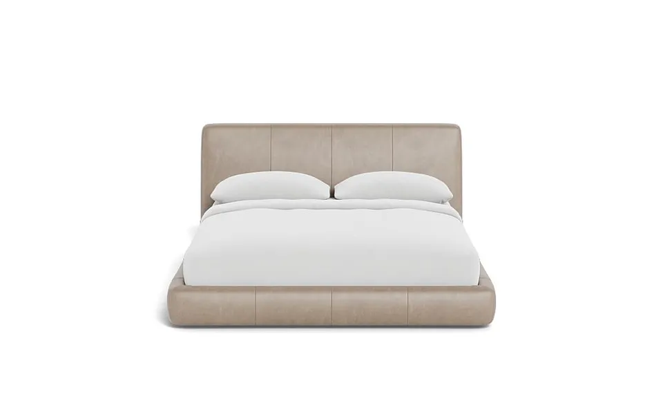 Kaleb Leather Upholstered Platform Bed