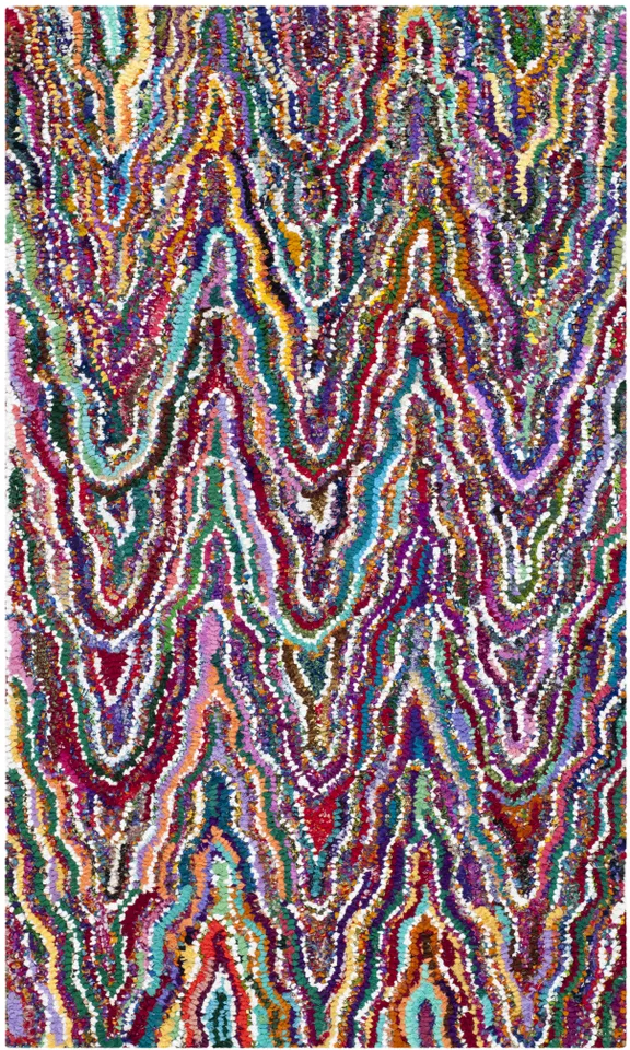 Arlo Home Hand Tufted Area Rug, NAN312A, Multi,  3' X 5'