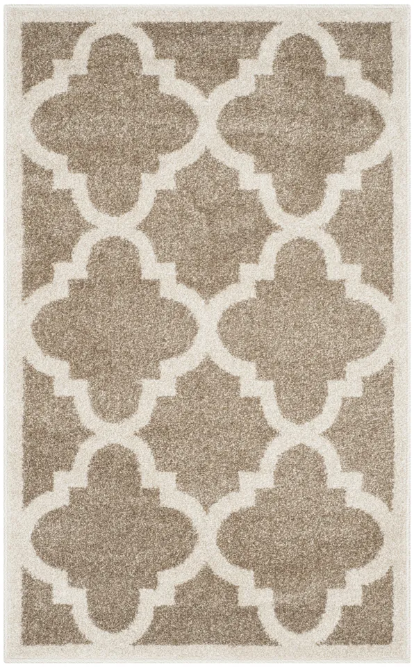 Arlo Home Indoor/Outdoor Woven Area Rug, AMT423S, Wheat/Beige,  2' 6" X 4'