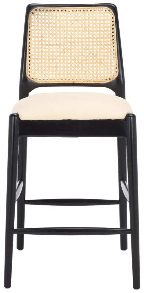 Reinhardt Rattan Counter Stool - White / Black