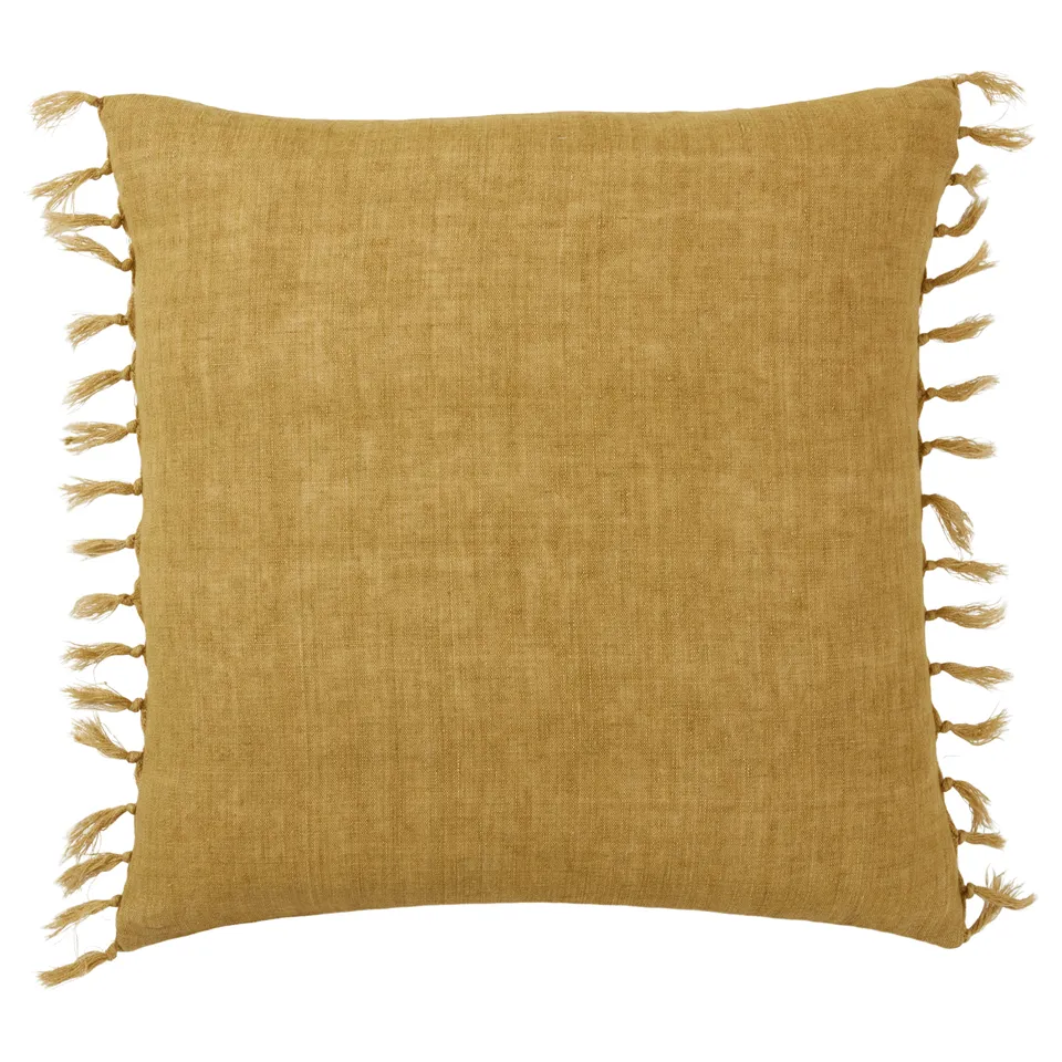 Majere JEM02 Handmade Solid Citron Lumbar Pillow Cover (13"x21")