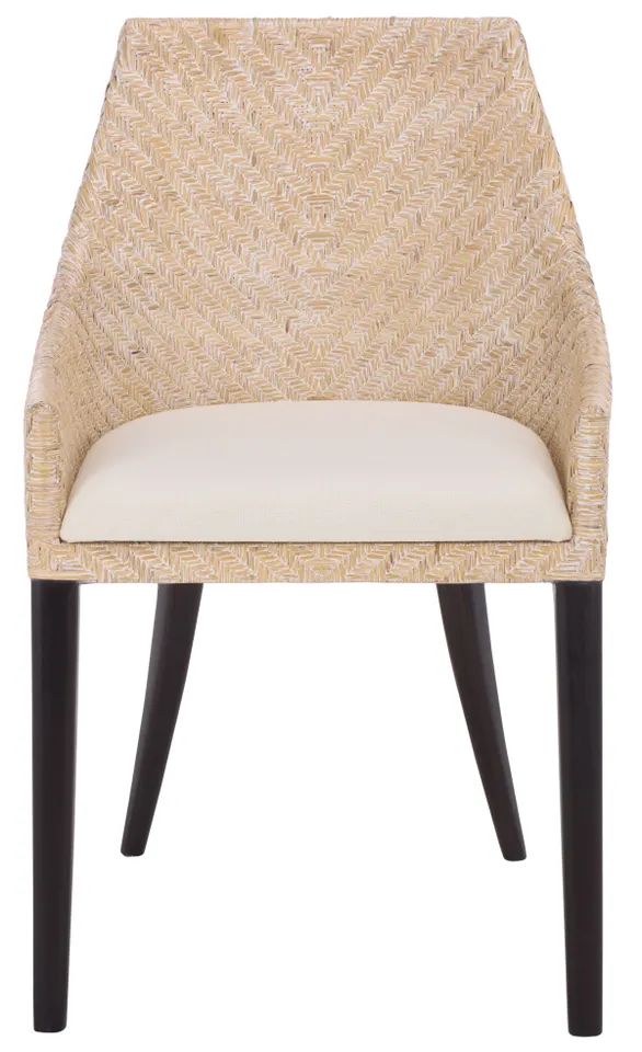 Riko Arm Chair - White Washed / Ivory
