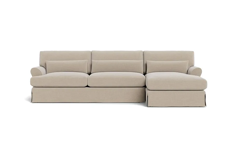 Maxwell Slipcovered Sectional Sofa with Right Chaise by Apartment Therapy