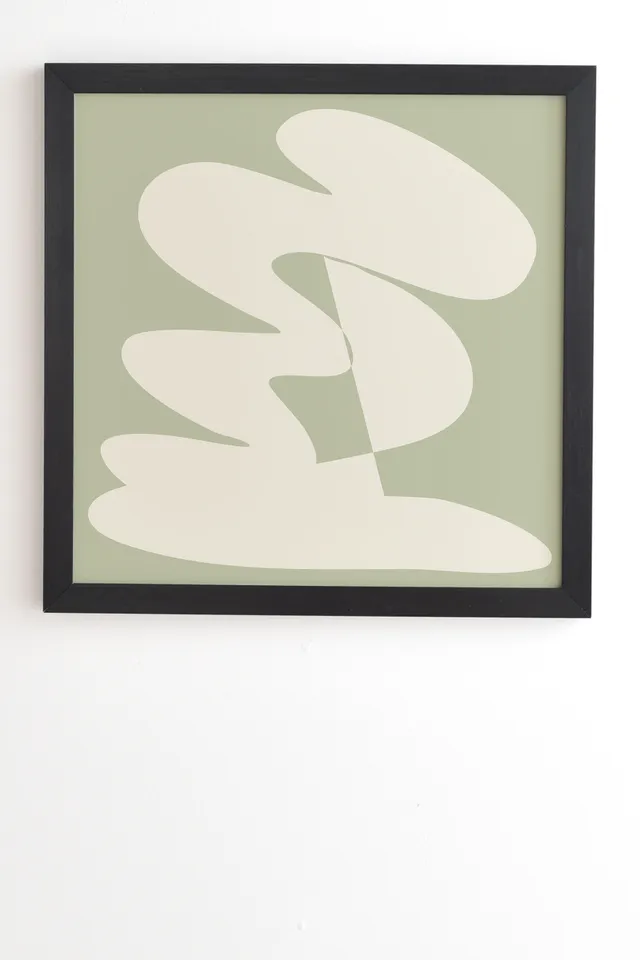 Minimalist Modern Abstract Exp by June Journal - Framed Wall Art Basic Black 30" x 30"