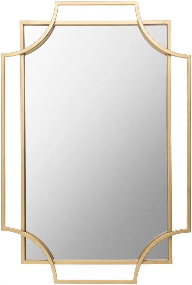 Kassandra Gold 30"H x 20"W x 1"D Accent Mirror