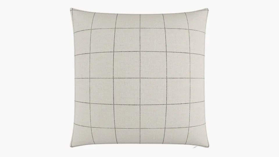 Throw Pillow 26", Coal Windowpane, 26" x 26"