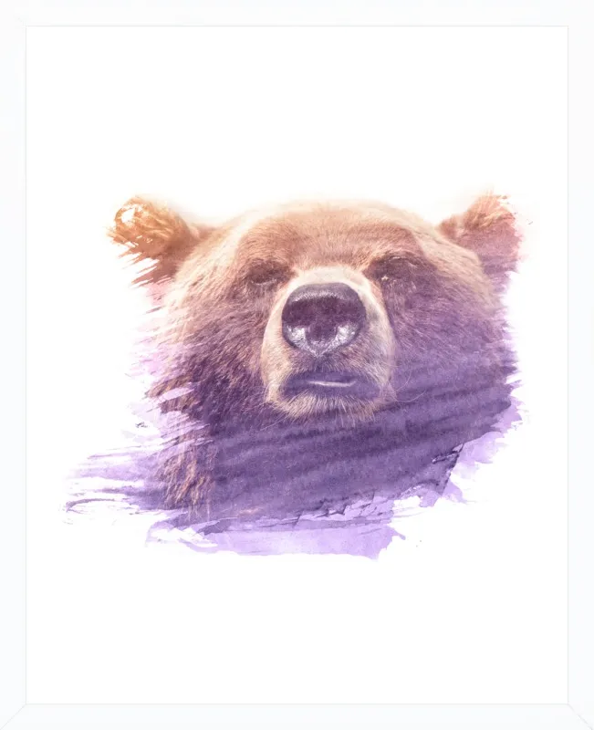 BEAR SUPERIMPOSED WATERCOLOR by Emiliano Deificus for Artfully Walls