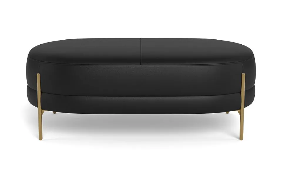 Fiona Leather Ottoman
