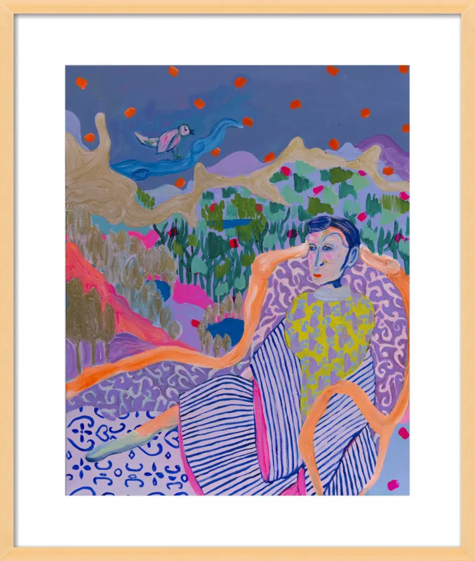 "The Nightingale" illustration by Davina Shefet for Artfully Walls