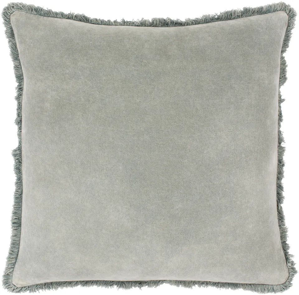 Washed Cotton Velvet WCV-005 18"L x 18"W Down Filled Pillow