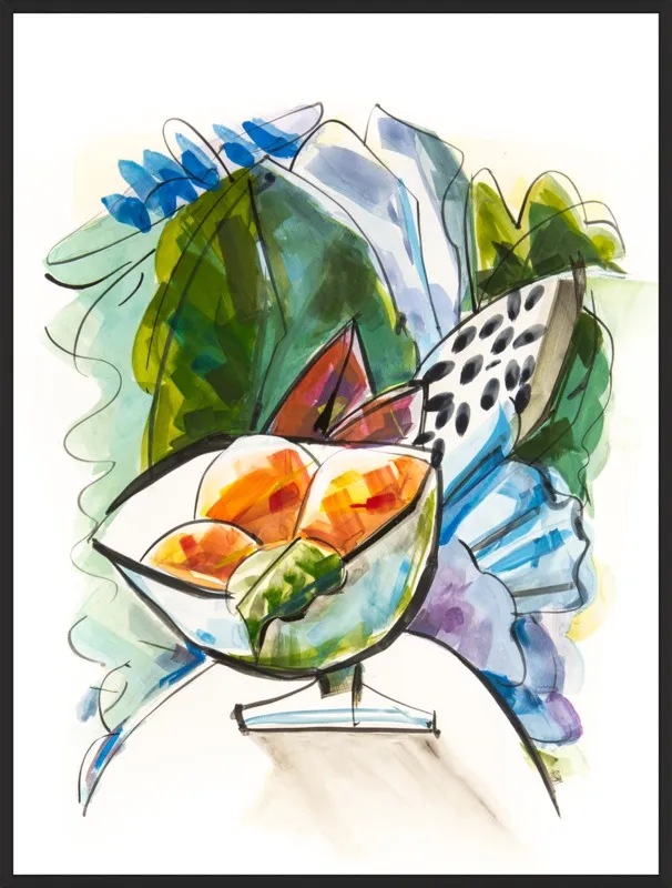 Still life with oranges by Becky Aubry for Artfully Walls