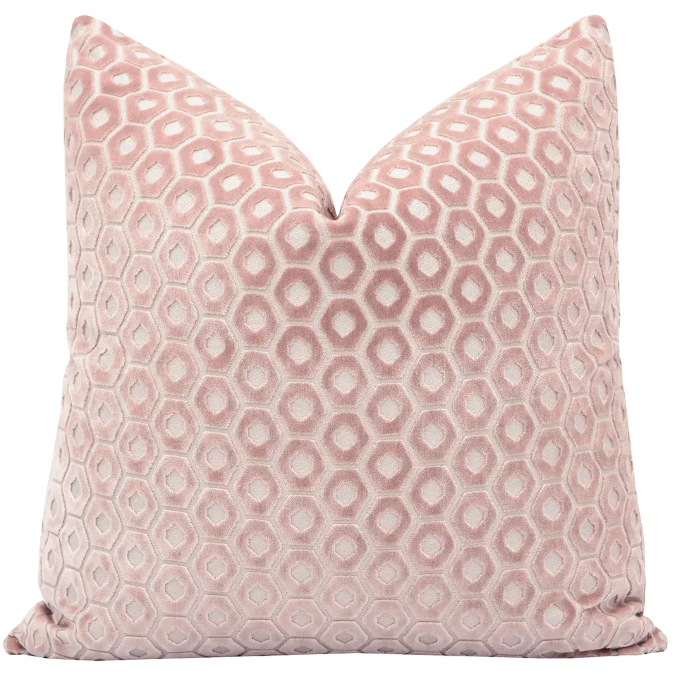 PALOMA CUT VELVET // BLUSH - 20” X 30” QUEEN SHAM