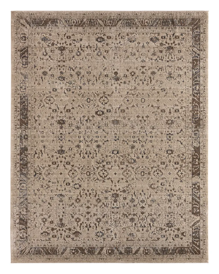 Noelle Powerloomed Traditional Gray Area Rug (12'X15')