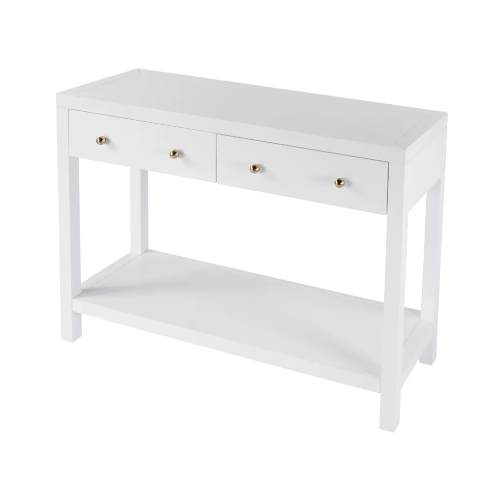Nora Smooth White Console Table