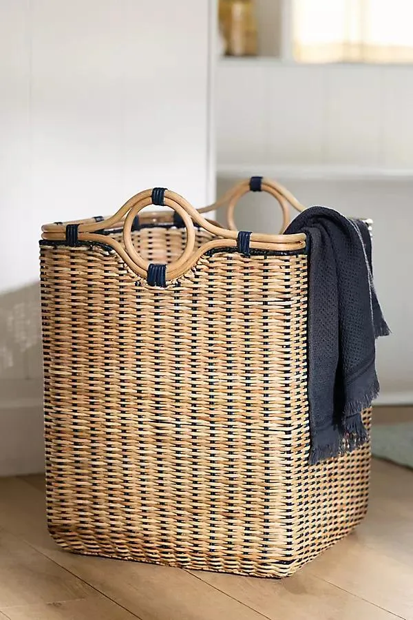 Rattan Hamper with Handles