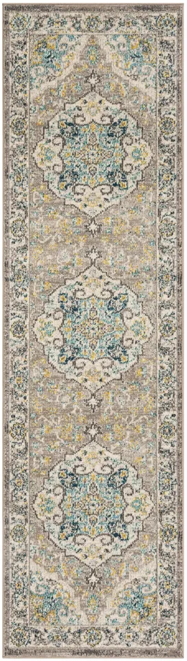 Arlo Home Woven Area Rug, PHX154F, Ivory/Grey,  2' 3" X 8'