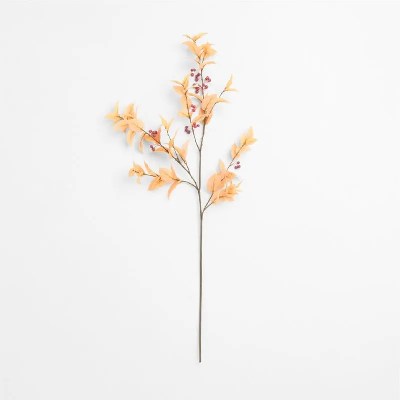 Faux Leaf Berry Spray 44"