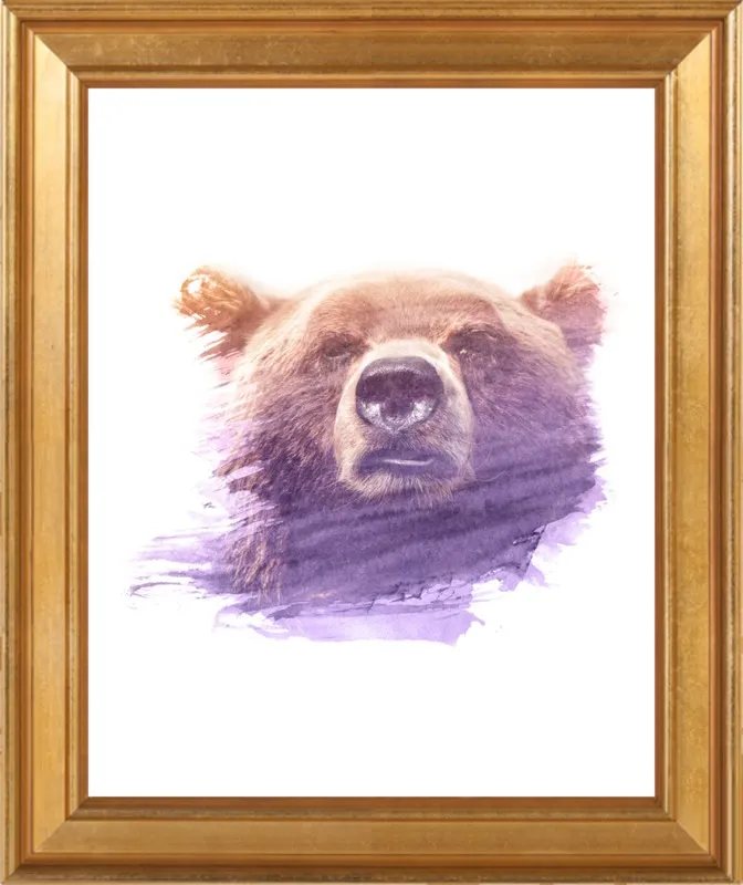 BEAR SUPERIMPOSED WATERCOLOR by Emiliano Deificus for Artfully Walls