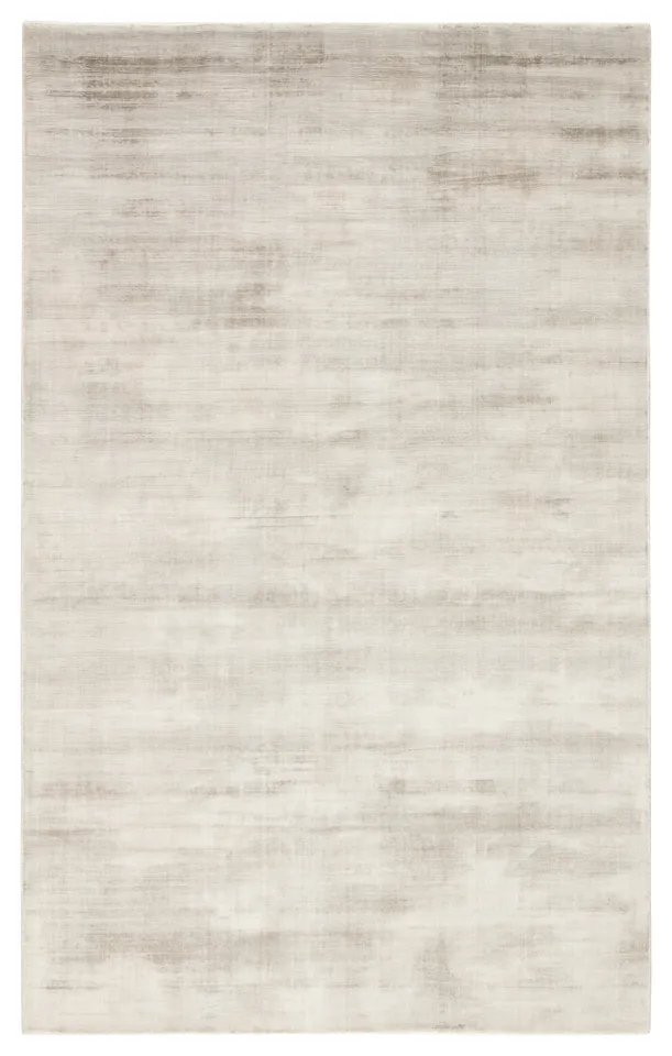 Yasmin Handmade Solid Silver Area Rug (6'X9')