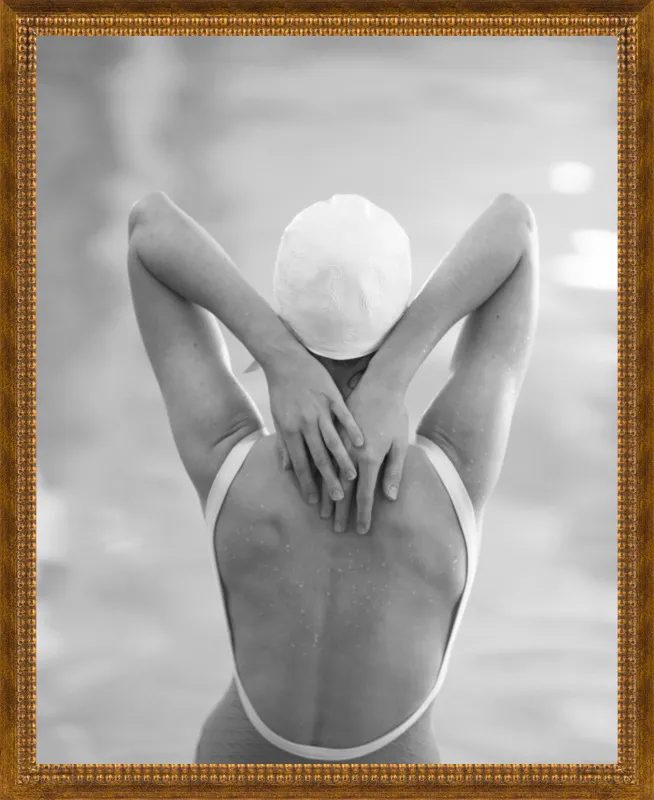 The Swimmer with a white  cap by Lucy Snowe for Artfully Walls