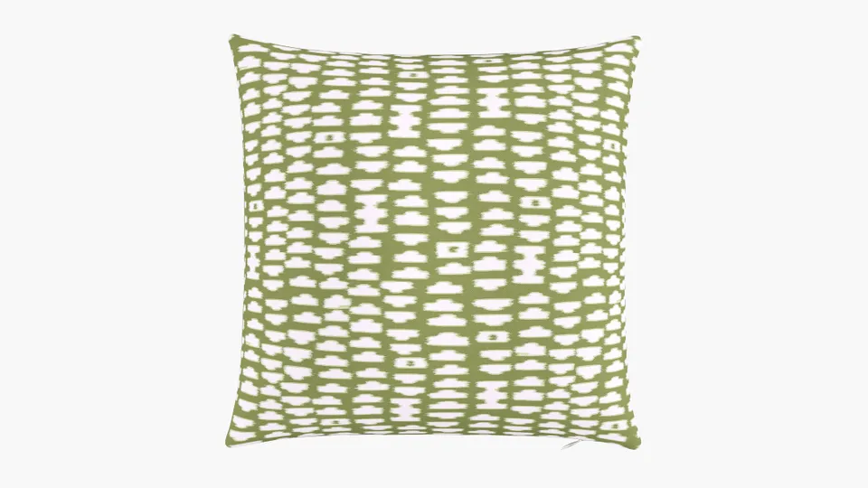Outdoor 20" Throw Pillow, Olive Odalisque, 20" x 20"