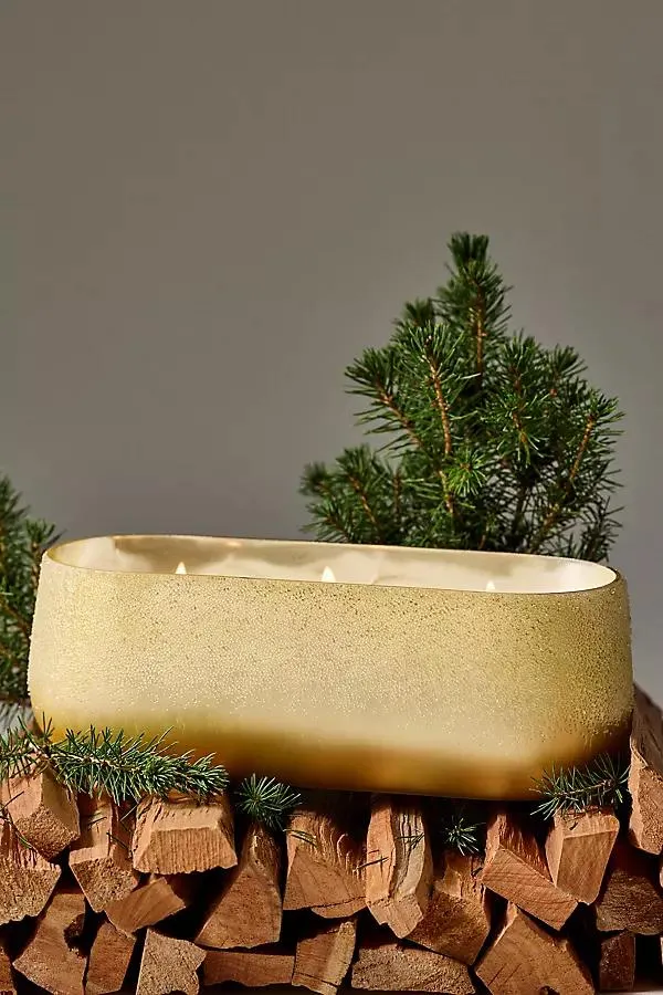 Hearthside Icy Glass Decorator Candle