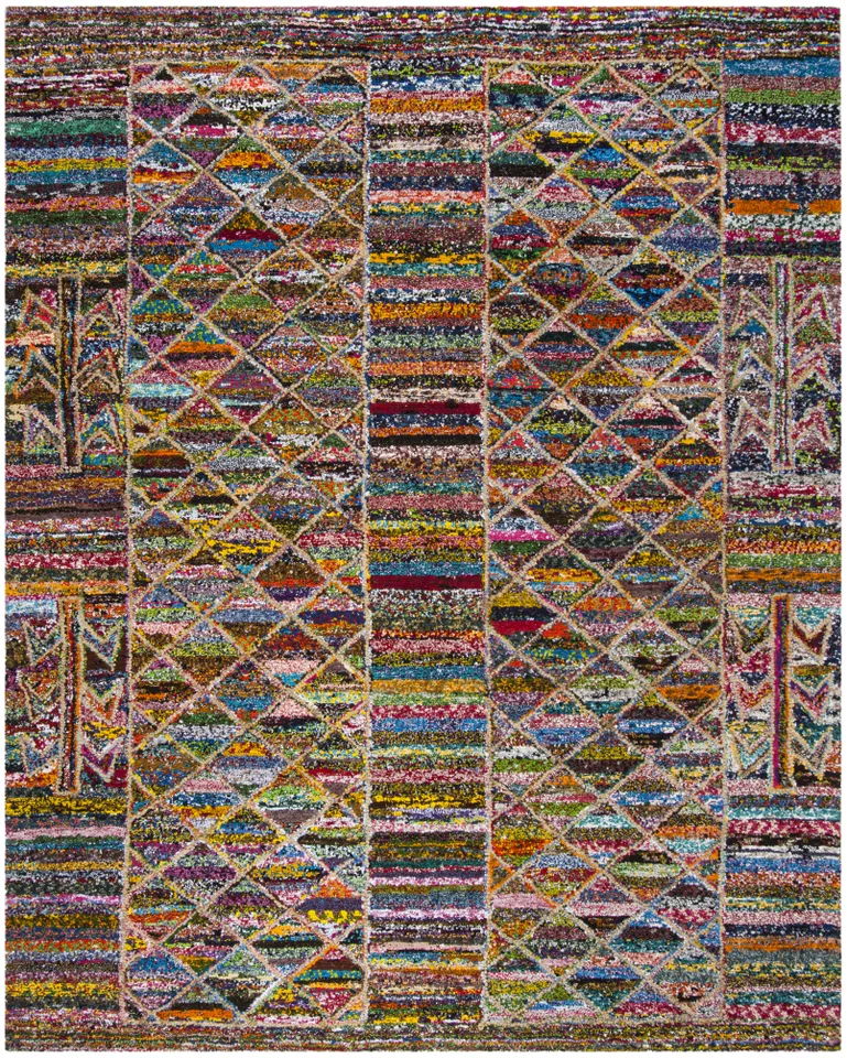 Arlo Home Hand Tufted Area Rug, NAN402A, Multi,  5' X 8'