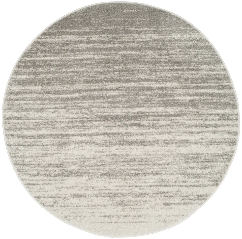 Arlo Home Woven Area Rug, ADR113C, Light Grey/Grey,  6' X 6' Round