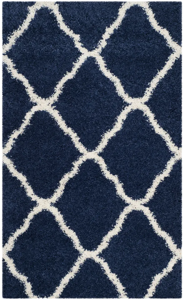Arlo Home Woven Area Rug, SGH283C, Navy/Ivory,  3' X 5'