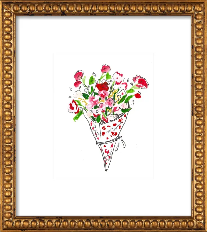 Bodega Flowers in Pink and Red by Larsen McDowell for Artfully Walls