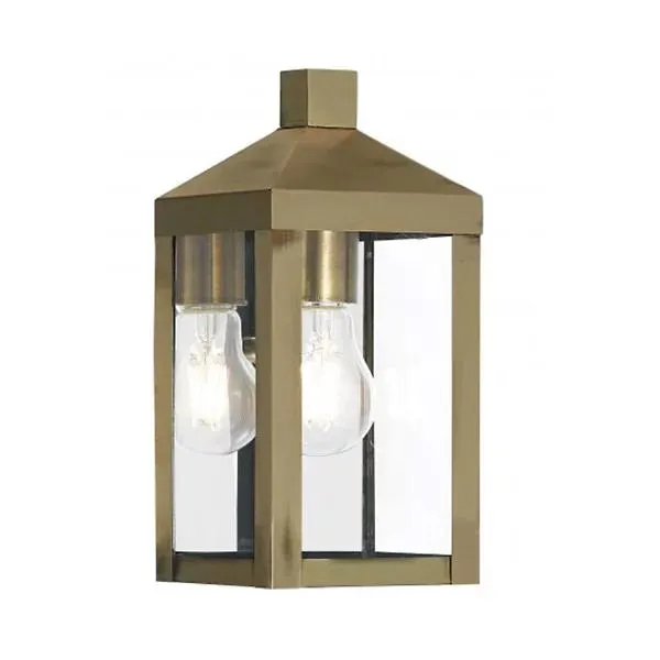 James Clear Glass Outdoor Wall Sconce