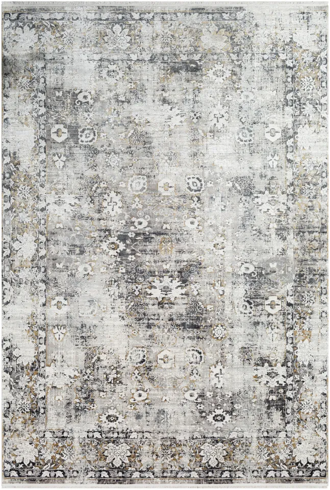 Solar Gray Indoor 3'1" x 5' Machine Woven Rug
