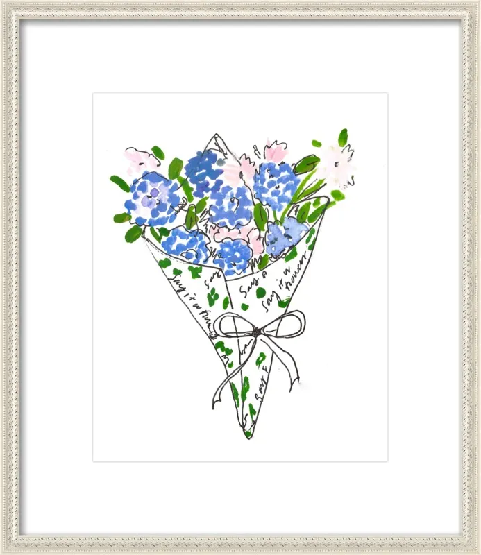 Bodega Flowers in Blue by Larsen McDowell for Artfully Walls