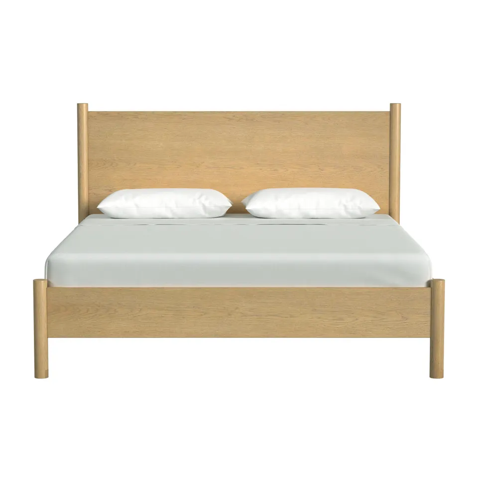 Lennon Light Natural Wood King Bed