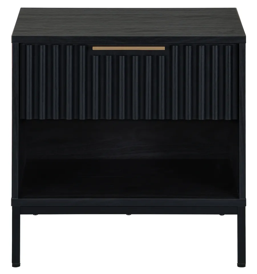 Lylia 1 Drawer Nightstand - Black